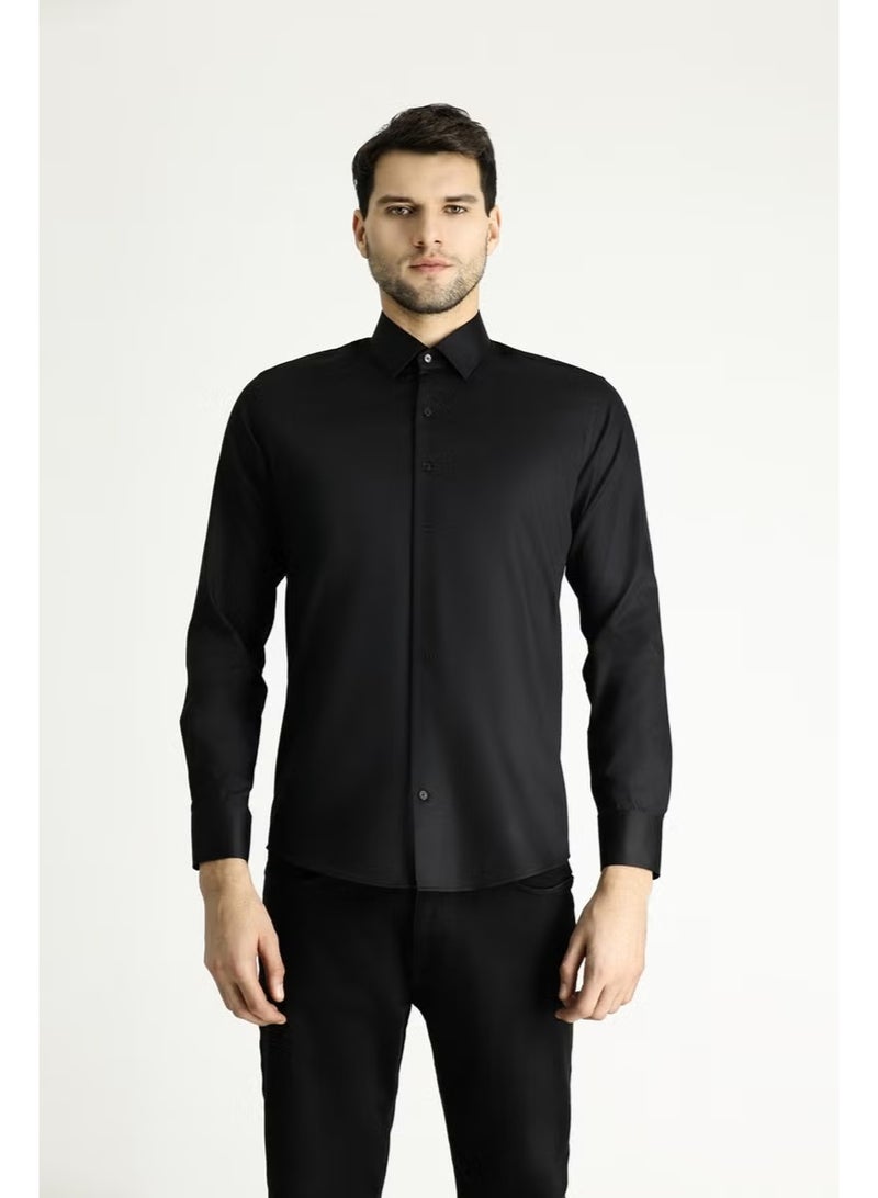 Long Sleeve Non Iron Slim Fit Shirt - Image 3